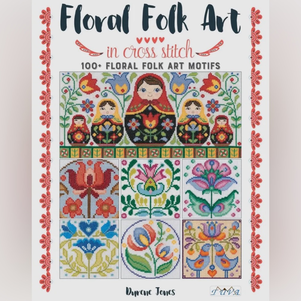 Floral Folk Art in Cross Stitch 100+ Floral Folk Art Motifs - Picture 1 of 4
